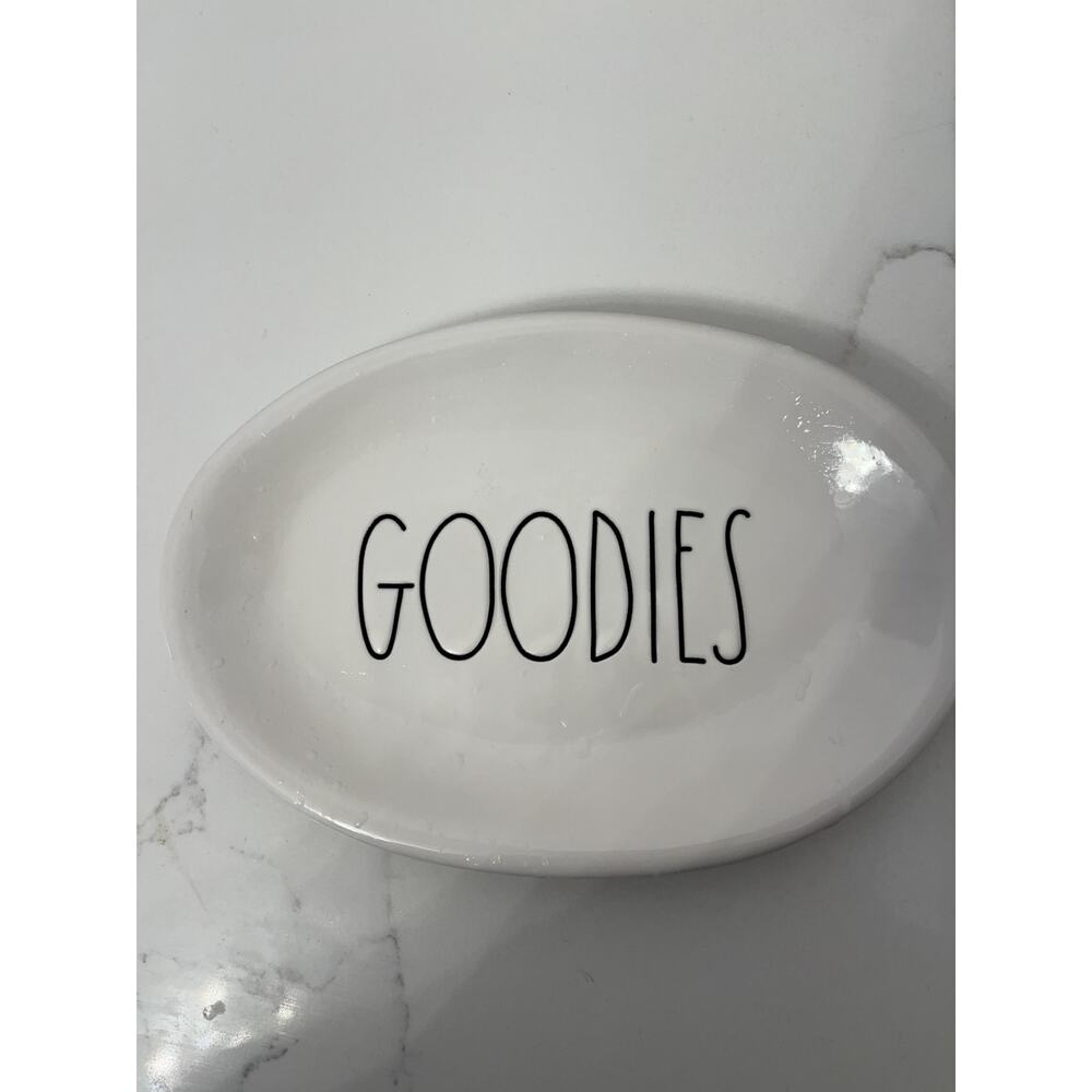 Rae Dunn Magenta Goodies Ceramic Dish Plate1 8 x 5.5"